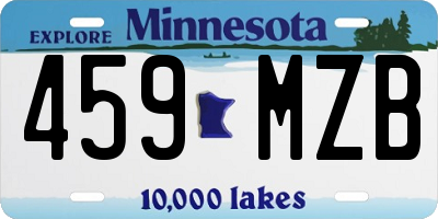 MN license plate 459MZB