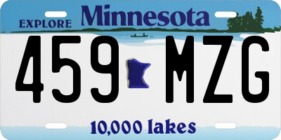 MN license plate 459MZG