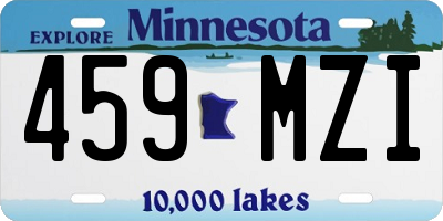 MN license plate 459MZI
