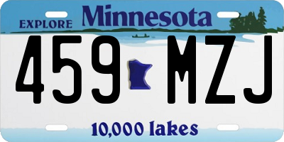 MN license plate 459MZJ