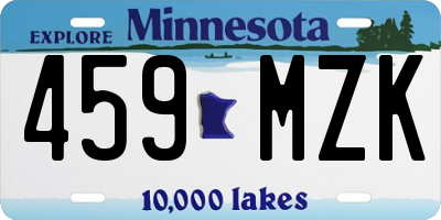 MN license plate 459MZK