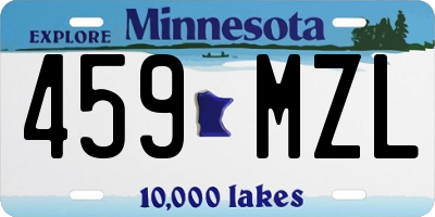 MN license plate 459MZL