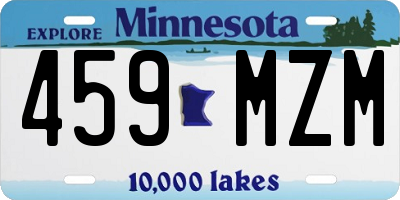 MN license plate 459MZM