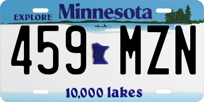 MN license plate 459MZN
