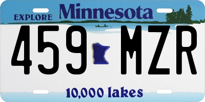 MN license plate 459MZR