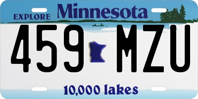MN license plate 459MZU