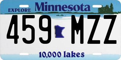 MN license plate 459MZZ