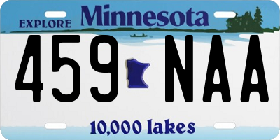 MN license plate 459NAA