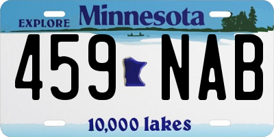 MN license plate 459NAB