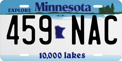MN license plate 459NAC