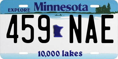 MN license plate 459NAE