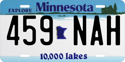 MN license plate 459NAH