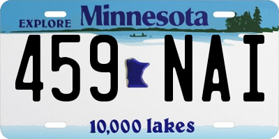 MN license plate 459NAI