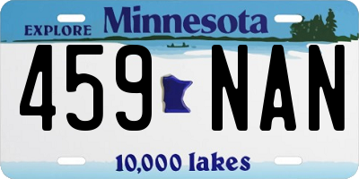 MN license plate 459NAN