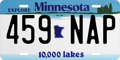 MN license plate 459NAP