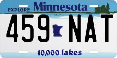 MN license plate 459NAT