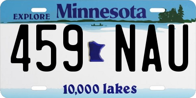 MN license plate 459NAU