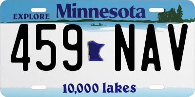 MN license plate 459NAV