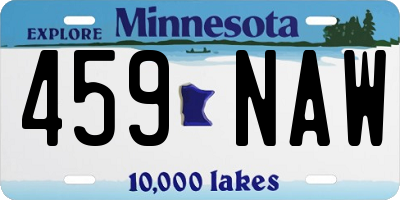 MN license plate 459NAW