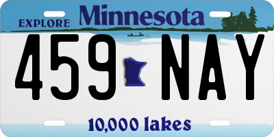 MN license plate 459NAY