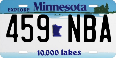 MN license plate 459NBA