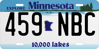 MN license plate 459NBC