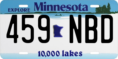 MN license plate 459NBD