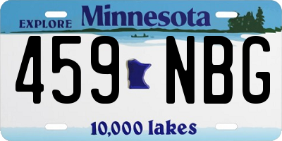MN license plate 459NBG