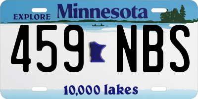 MN license plate 459NBS