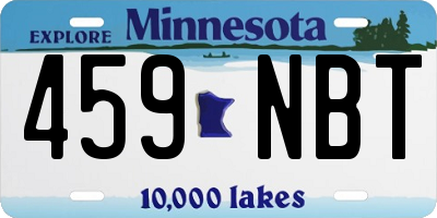MN license plate 459NBT