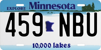 MN license plate 459NBU