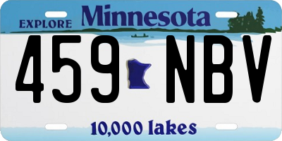 MN license plate 459NBV
