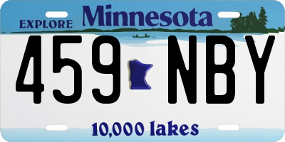 MN license plate 459NBY