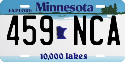 MN license plate 459NCA