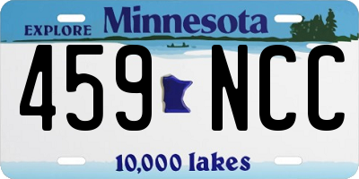 MN license plate 459NCC