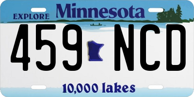MN license plate 459NCD