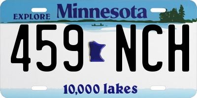 MN license plate 459NCH