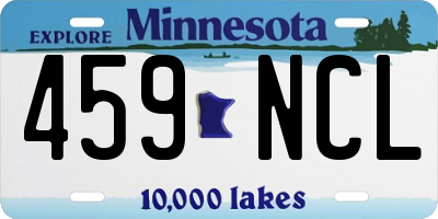 MN license plate 459NCL