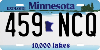 MN license plate 459NCQ