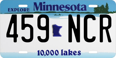 MN license plate 459NCR