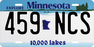 MN license plate 459NCS