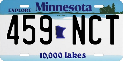 MN license plate 459NCT