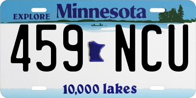 MN license plate 459NCU