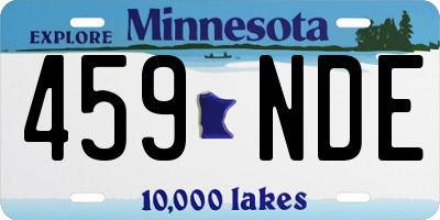 MN license plate 459NDE