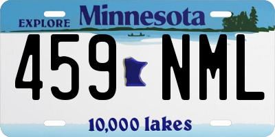 MN license plate 459NML