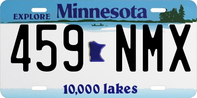 MN license plate 459NMX