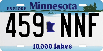 MN license plate 459NNF