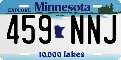 MN license plate 459NNJ