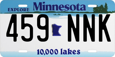 MN license plate 459NNK