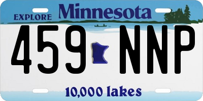 MN license plate 459NNP